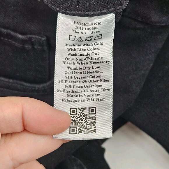 Everlane Uniform The Slim Jeans Black Men's Size 35x32 Straight Leg Minimalist - Picture 4 of 7